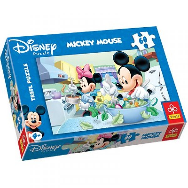 Puzzle 60 pièces - Mickey cuisine - Trefl-17145