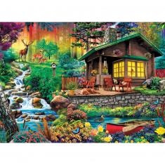 Puzzle de 3000 piezas : Cabaña en el bosque