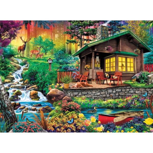 Puzzle de 3000 piezas : Cabaña en el bosque - Trefl-33074