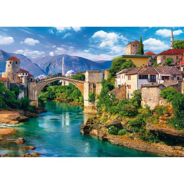 500 piece puzzle : Old Bridge in Mostar, Bosnia and Herzegovina - Trefl-37333