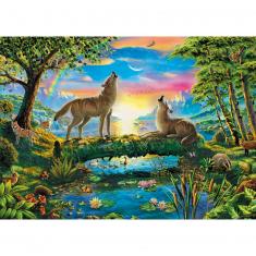 Erwachsenenpuzzle Puzzle 500 Teile  47,5 x 34 cm Pferde Wolf Katzen Skiathos 
