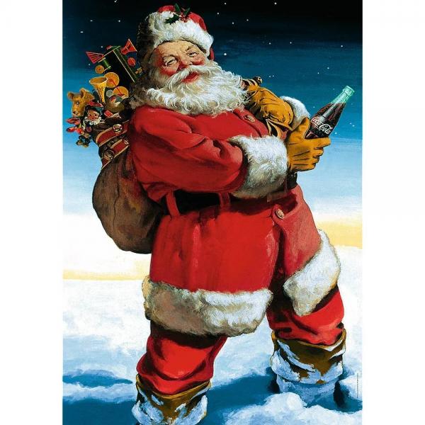 Puzzles 1000 pièces : Père Noël dans la neige / Coca-Cola - Trefl-10923