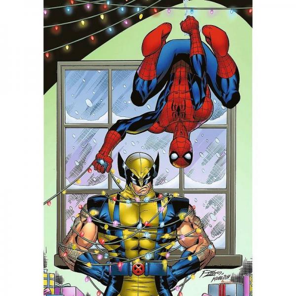 Puzzle 1000 pièces : Spider-man et Wolverine  - Trefl-12088