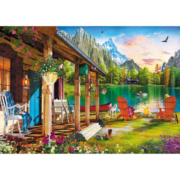 500 piece puzzle : Cabin in the Mountains - Trefl-37408