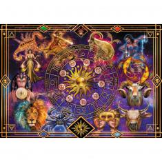 Puzzle 1040 pièces : Spiral Puzzle - Zodiac signs