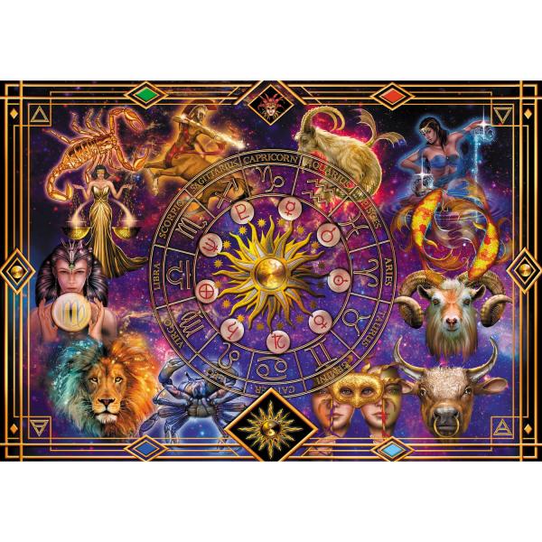 Puzzle 1040 pièces : Spiral Puzzle - Zodiac signs - Trefl-40015