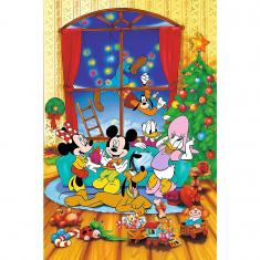 Puzzles de 600 piezas: 40.º aniversario de Navidad - Mickey Mouse y sus amigos / Navidad