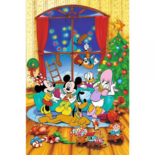Puzzles de 600 piezas: 40.º aniversario de Navidad - Mickey Mouse y sus amigos / Navidad - Trefl-37602