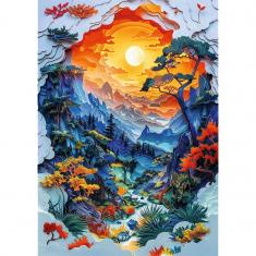 Puzzle de 1000 piezas: 40 aniversario - Paper Art 3D: Valley