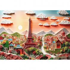 Puzzles 1000 pieces : 40th anniversary - Paper Art 3D : Paris 