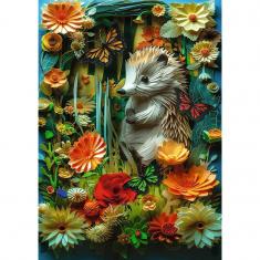 Puzzles 1000 pieces : 40th anniversary - Paper Art 3D : Hedgehog