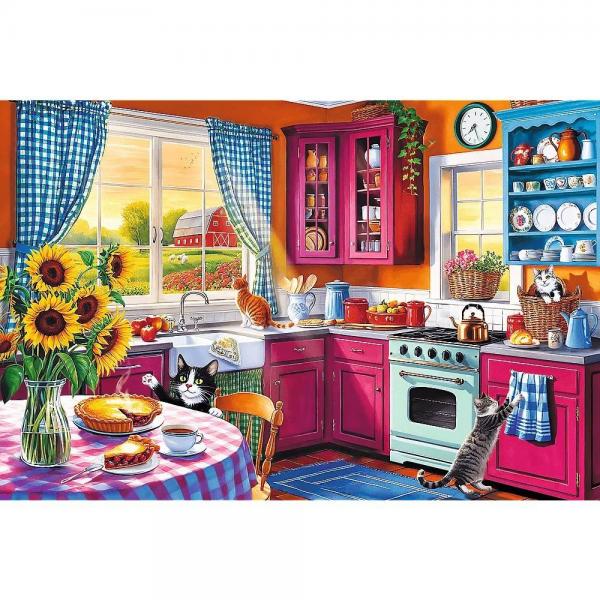 Puzzles 300 pièces faciles : Matin en cuisine - Trefl-23102