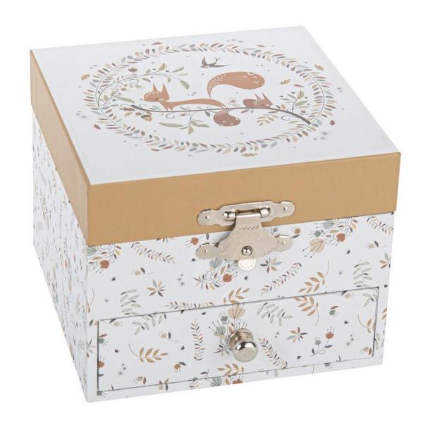 Cube Music Box Squirrel in the Meadow - Trousselier-S20301