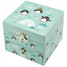 Phosphorescent Penguin Cube Music Box