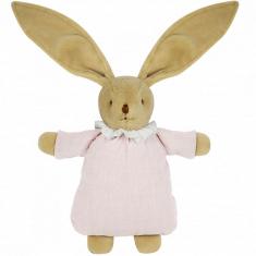 Doudou Lapin Nid d'Ange : Lin rose poudré