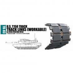 Model accessories: US T158 tracks for M1A1 / M1A1HA / M1A2 tank