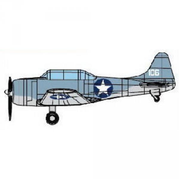 Maquettes avions : Set de 4 mini avions SBD-3 DAUNTLESS (Pré-peints) - Trumpeter-TR06404