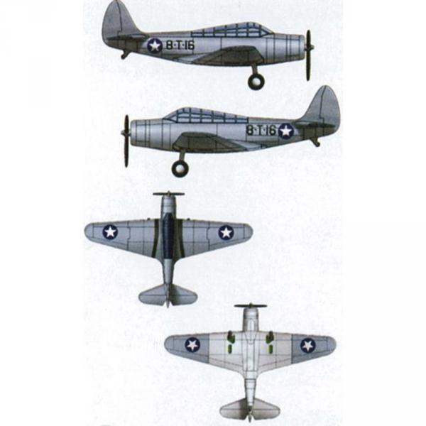 Aircraft model kits: Douglas TBD-1 Devastator mini aircraft set  - Trumpeter-TR06203