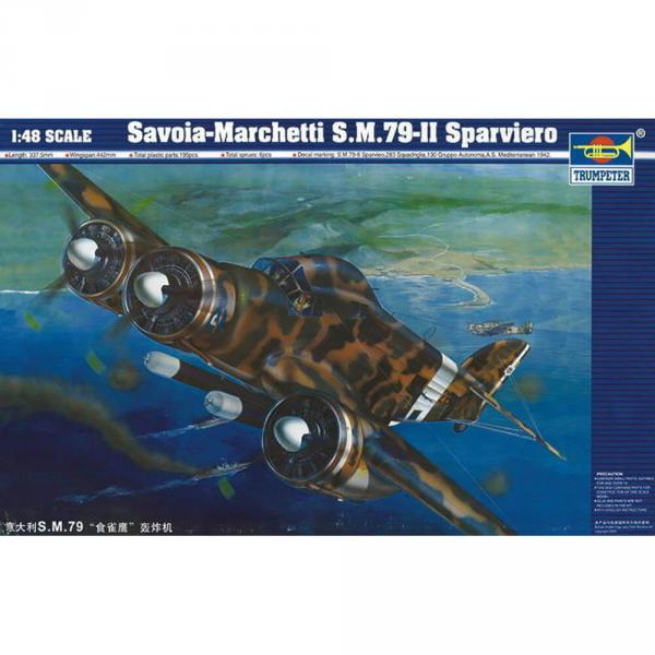 Savoia Marchetti SM-79 II Sparviero - 1:48e - Trumpeter - Trumpeter-TR02817