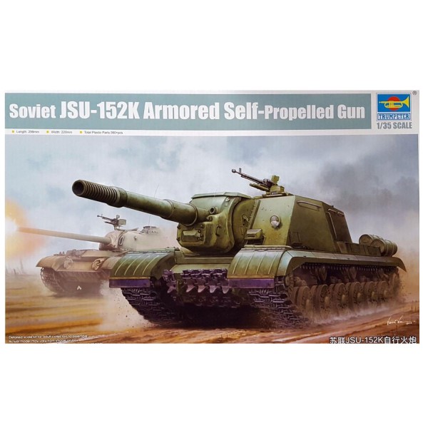 Maquette char avec canon : Soviet JSU-152k Armored Self-propelled Gun - Trumpeter-TR05591