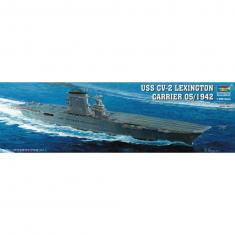 Maqueta de barco: portaaviones USS CV-2 Lexington