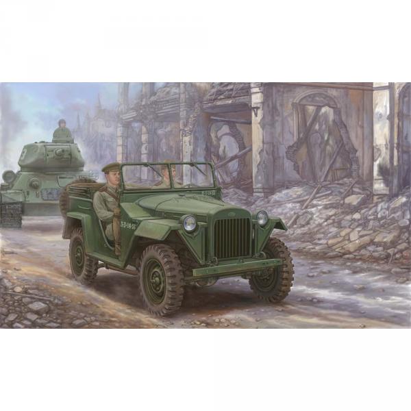 Model military vehicle: Soviet vehicle GAZ-67B  - Trumpeter-TR02346