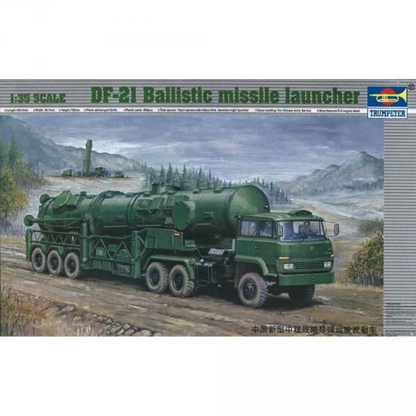 Maquette véhicule militaire : Lanceur de missiles balistiques DF-21 - Trumpeter-TR00202