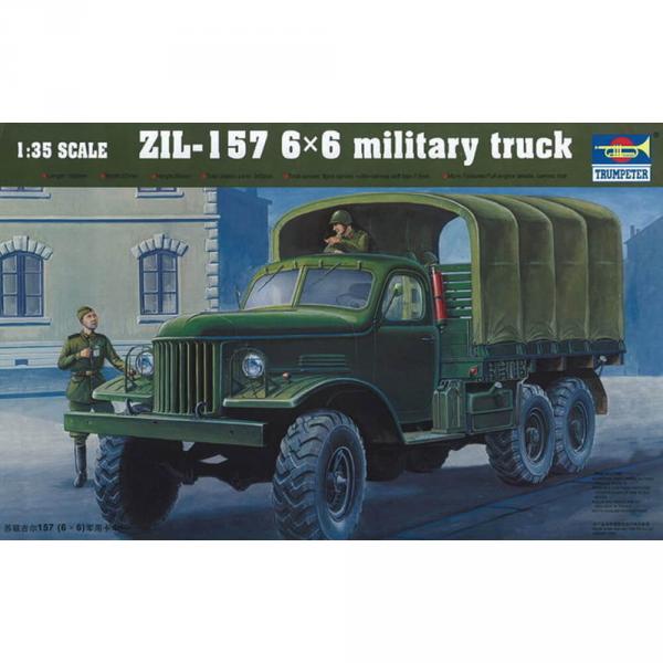 Maquette véhicule militaire : Camion militaire ZIL-157 6X6 - Trumpeter-TR01001