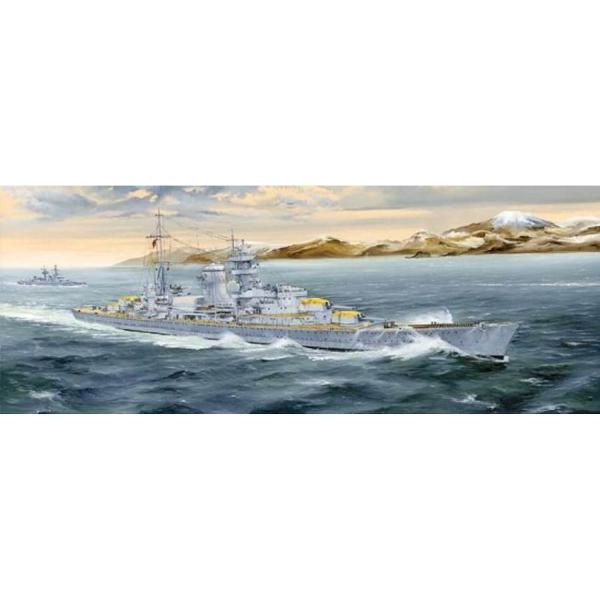 Maquette bateau : Croiseur lourd blücher kriegsmarine allemande - Trumpeter-05346