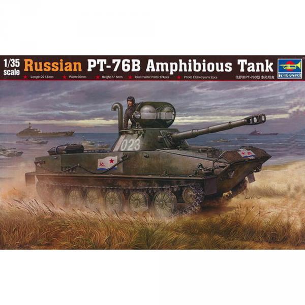 Maquette char : Char amphibie russe PT-76B  - Trumpeter-TR00381