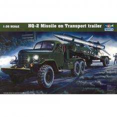 Military model: HQ-2 missile on transport trailer 