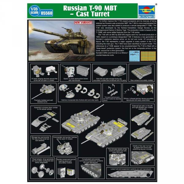 Russian T-90A MBT - Cast Turret - 1:35e - Trumpeter - Trumpeter-TR05560