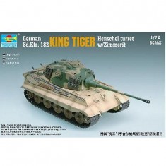 King Tiger Henschel Turret w/Zimmerit - 1:72e - Trumpeter