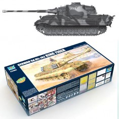 Maqueta de tanque pesado alemán Königstiger II: 2 en 1: torretas Porsche y Henschel