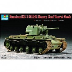 Maqueta de tanque pesado soviético KV-1 1942 con torreta blindada