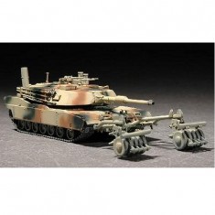 Maquette Char lourd US M1A1 Abrams mine roller 1991