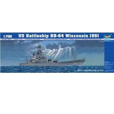 Schiffsmodell: Schlachtschiff US BB-64 Wisconsin 1991