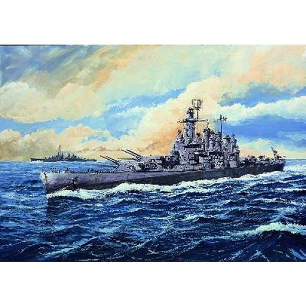 Maquette bateau : Cuirassé USS BB-56 Washington 1942 - Trumpeter-TR05735