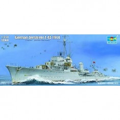 Maqueta de barco: destructor alemán Zerstorer Z-43 1944