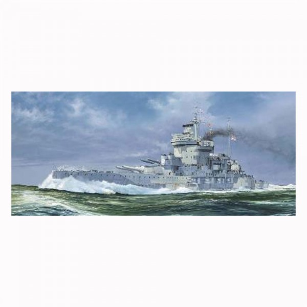 Model ship HMS WARSPITE Battleship Royal Navy 1942 - Trumpeter-TR05795