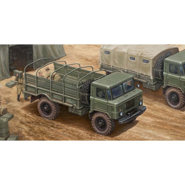 Military Truck Model: Russian Light Truck Gaz-66 - Trumpeter-TR01016