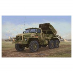 Maqueta de vehículo militar: camión lanzacohetes soviético BM-21 Hali MRL A20