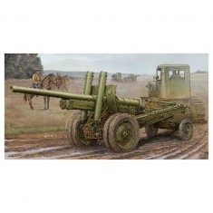 Maquette véhicule militaire : Canon Howitzer soviétique A-19 122 mm  Mod.1931/1937