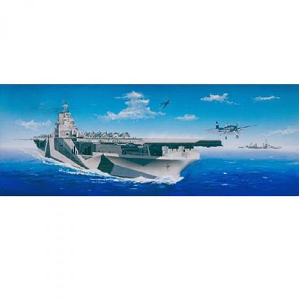 Maquette bateau : Porte-avions US CV-14 USS Ticonderoga 1945 - Trumpeter-TR05609