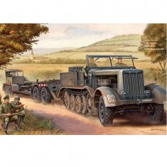 Maquette Half-track allemand Sd.Kfz.9 (18t) avec remorque Sd.Ah.116