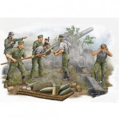 Figurines 2ème Guerre Mondiale : Artilleurs allemands en action