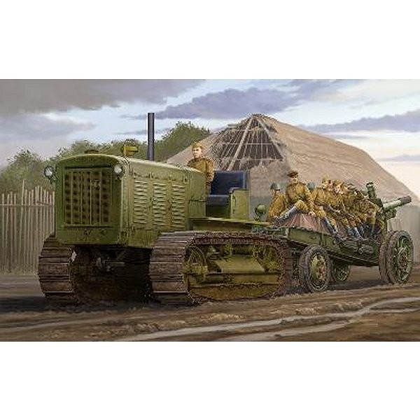 Maqueta de tractor de artillería soviético 1941 ChTZ S-65 - Trumpeter-TR05538