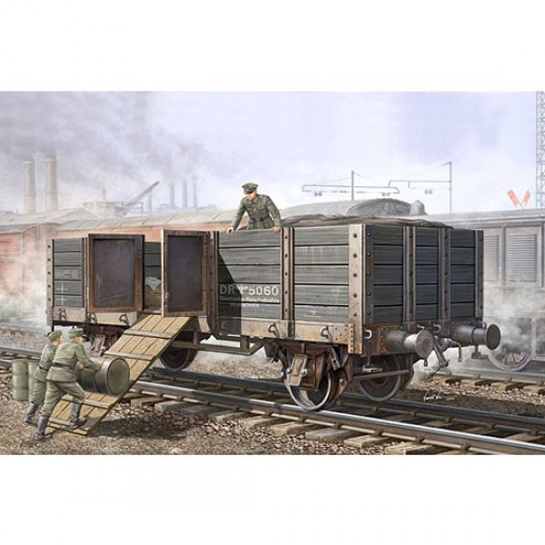 Maqueta de vagón alemán con paneles laterales.  - Trumpeter-TR01517