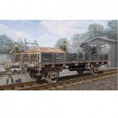 Maquette Wagon allemand ridelles basses