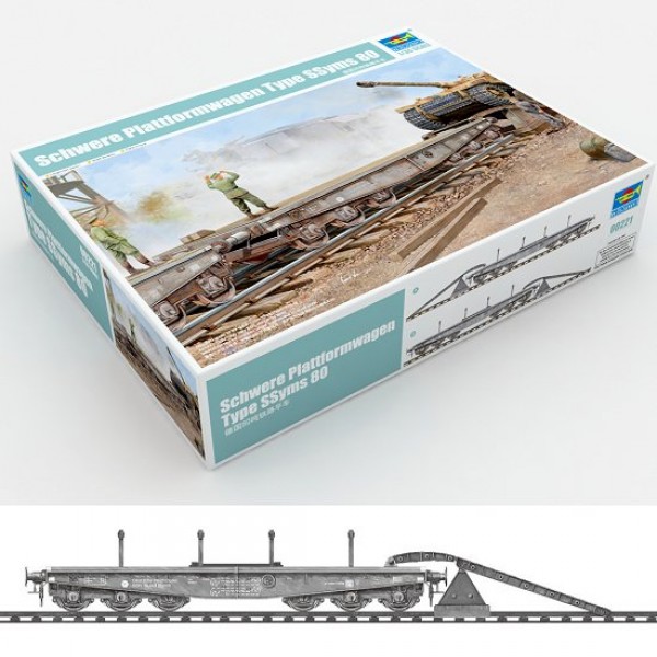 Maqueta de vagón plataforma de transporte cisterna - Trumpeter-TR00221